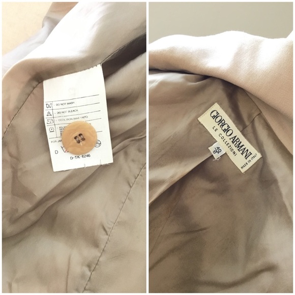 Giorgio Armani wool dbl breasted suit jacket - Picture 8 of 8